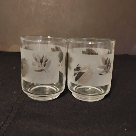 Libbey Silver Foliage Juice Glass, set of 2 MCM - Picture 2 of 4